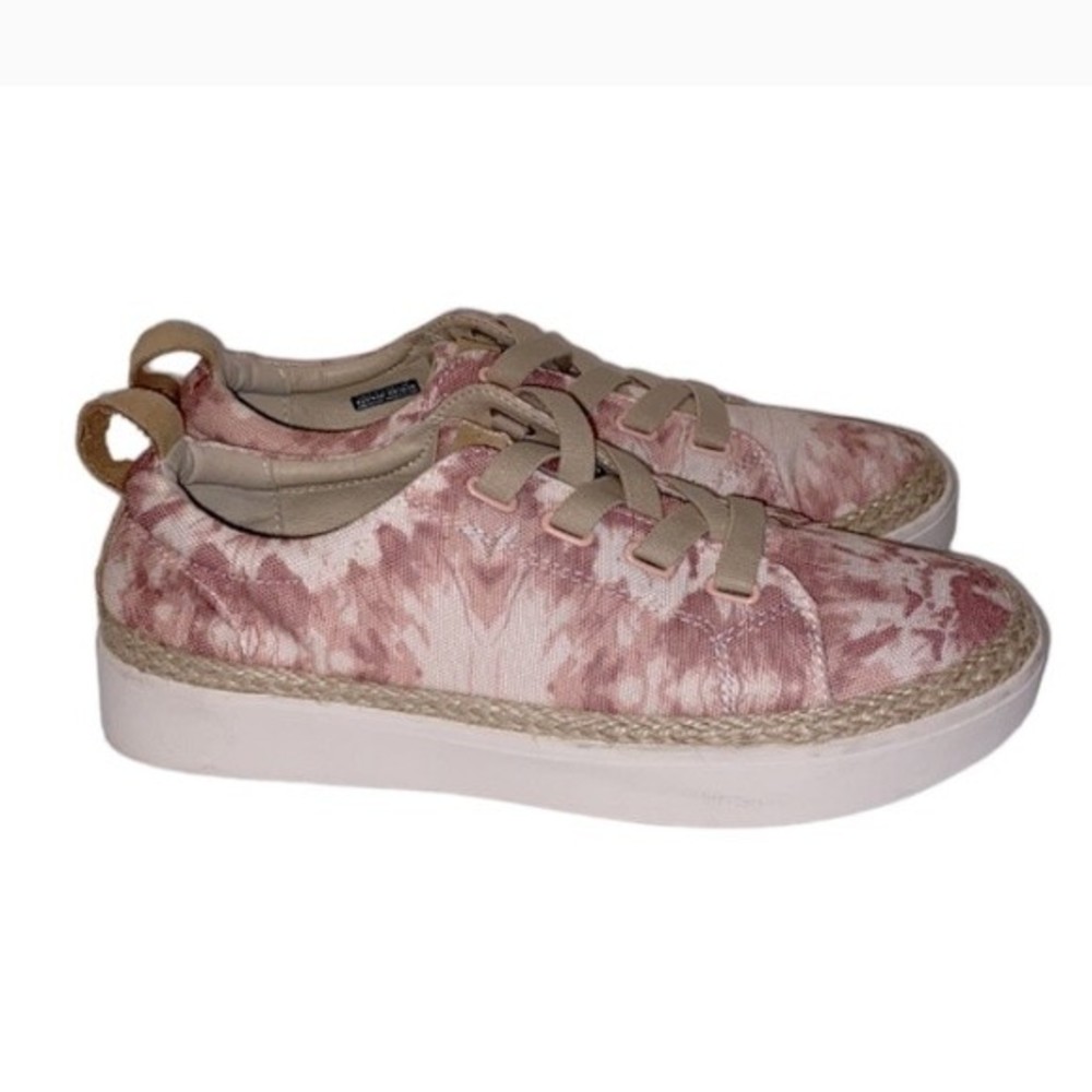 Spenco Malibu 21 Sneaker Canvas Orthotic shoe pink Tie-Dye Slip On size 8.5